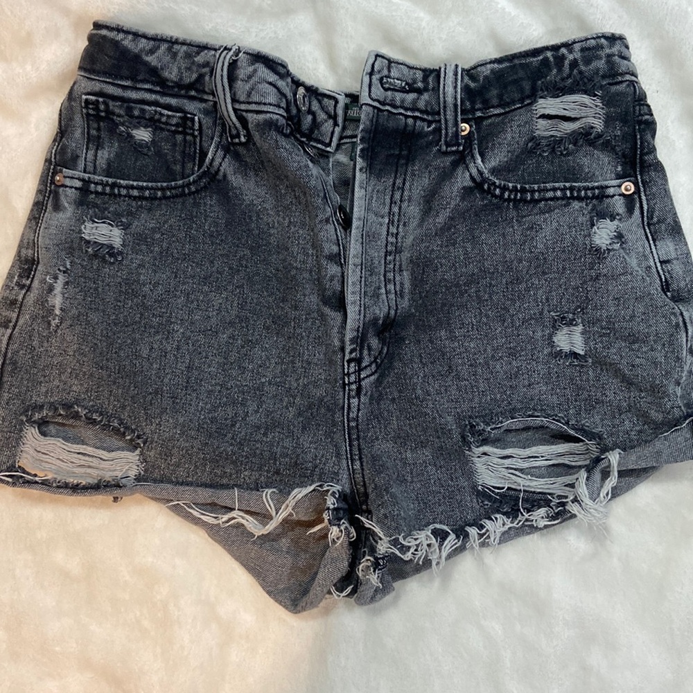 Black Jean Shorts